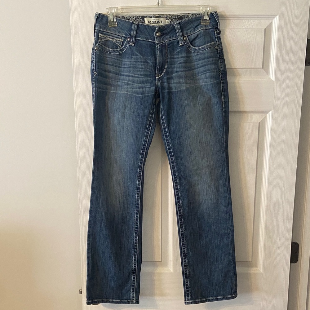 ARIAT Mid Rise Straight Classic Blue Jeans size 30 excellent conditions